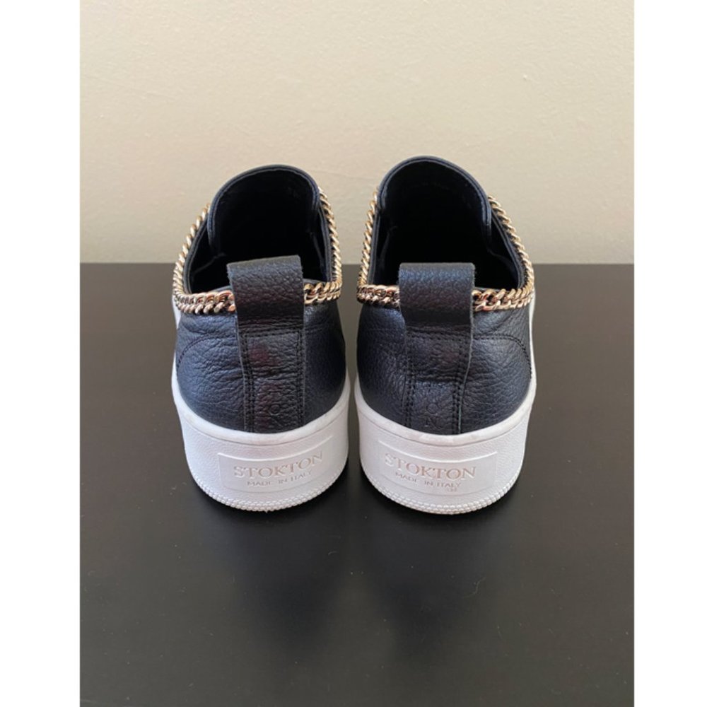 WOMEN YETI WEDGE LEATHER SLIP-ON SNEAKER SIZE 38 - Picture 5 of 8